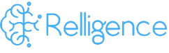 Logo with stylized blue text reading 'Relligent'.